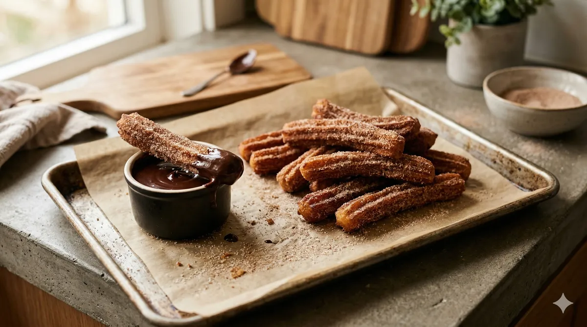 Churros with Chocolate Dipping Sauce